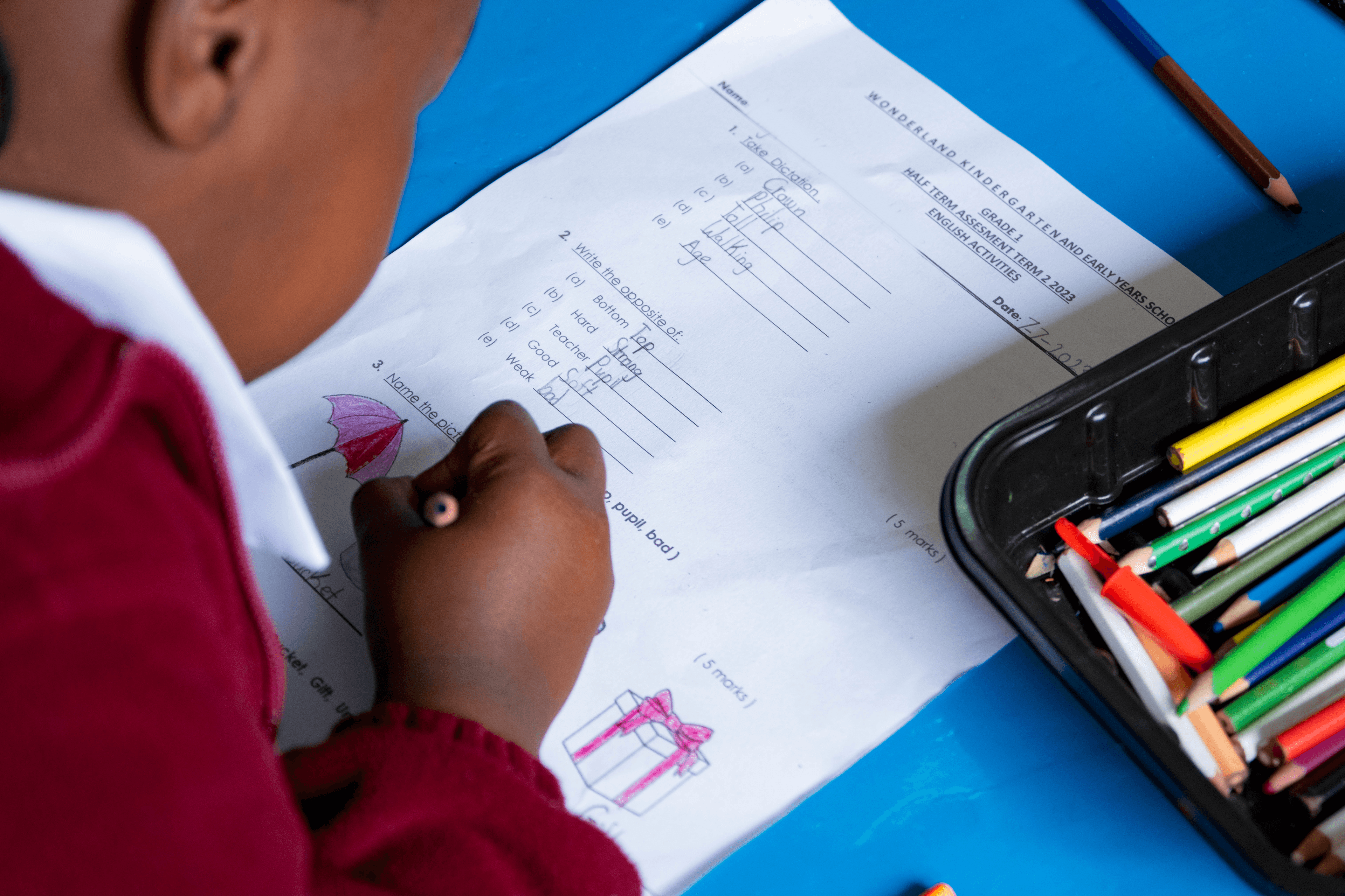 Pre-Primary classroom with students learning
