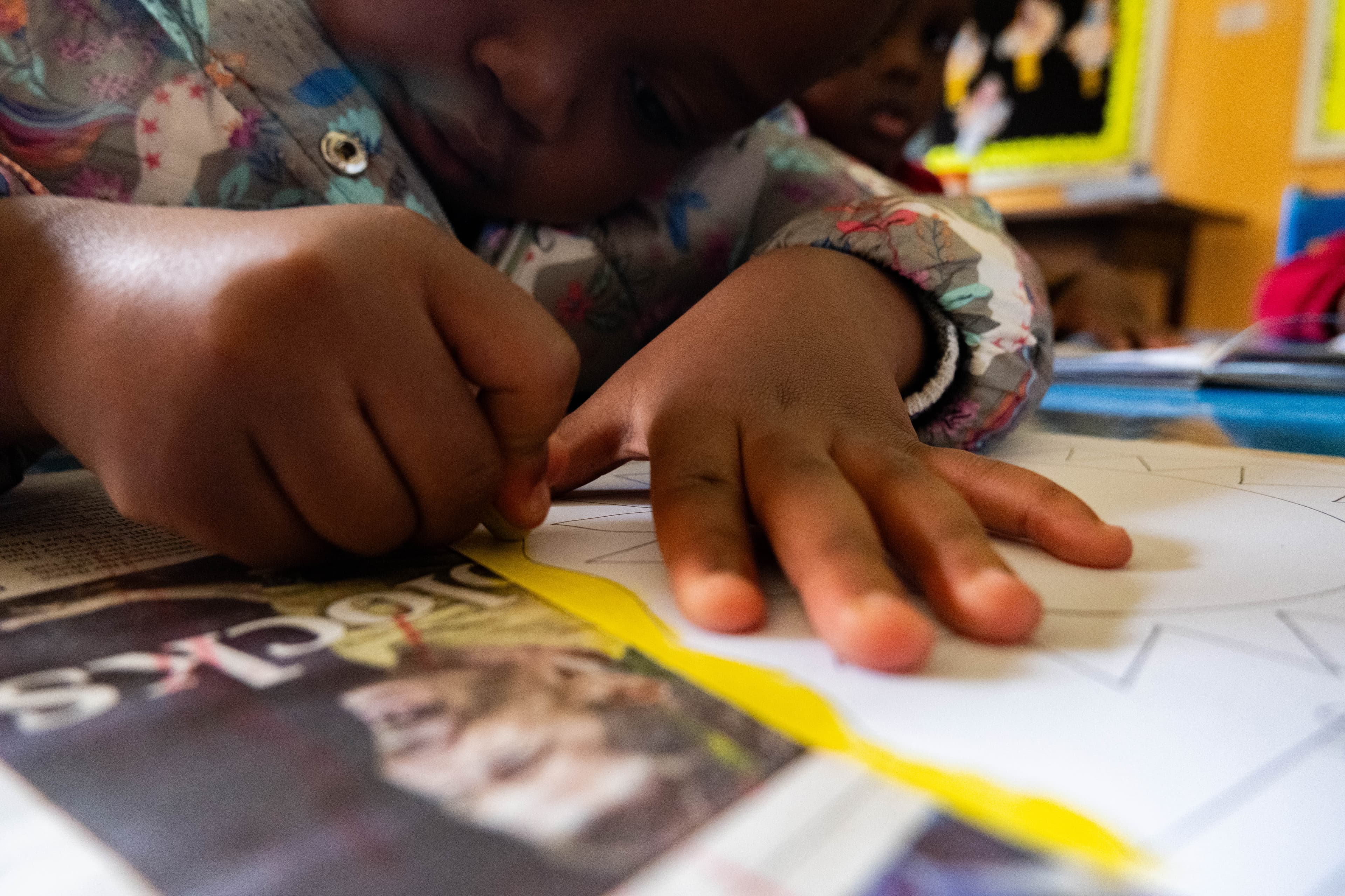 Playgroup classroom with children engaged in activities